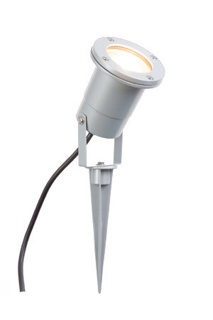 LED Tuinspot gu-10 230 volt zilver snoer stekker richtbaar