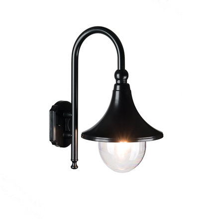 LED Buiten wandlamp zwart 230v Milaan 1210L