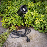 Tuinspot zwart 230v met stekker
