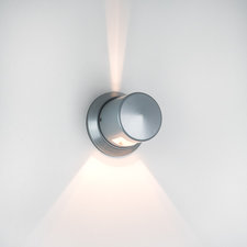 Design LED buiten muurlamp zilver 1580L