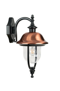 Verona-II buiten wandlamp hangend zwart 230v