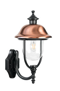 Verona-II buiten wandlamp zwart koper 230v